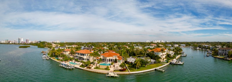 Aerial photo luxury real real estate